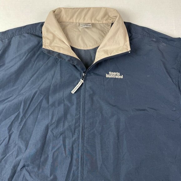 Sports Illustated Full Zip Jacket Men’s XL 100% Nylon Rain Coat Embroidered Logo - Picture 8 of 9